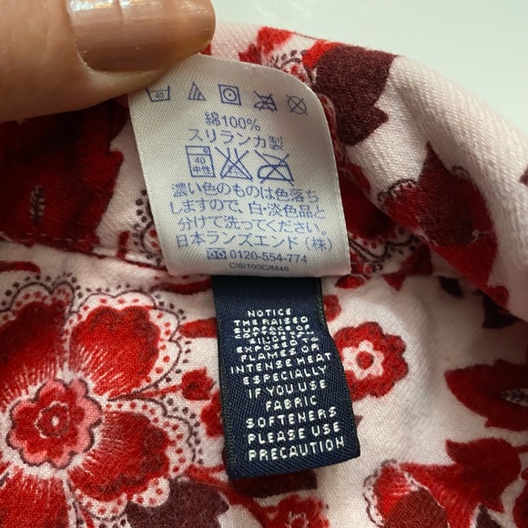 LANDS’ END Flannel pajamas top floral print 100% cotton women’s size XL( 18-20) - Picture 12 of 12